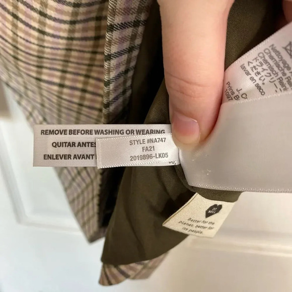 MADEWELL Dorset Blazer in Albermarle Plaid Preppy Academia Size XS Autumn Fall - Picture 9 of 11